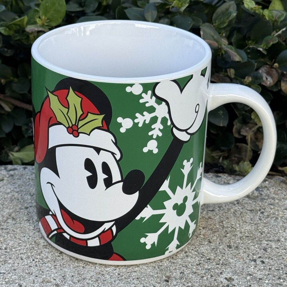 Disney Galerie Jumbo Mickey Mouse Christmas Coffee Cup Santa Hat LARGE 24 oz Mug